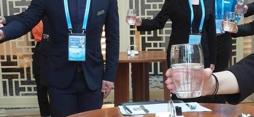 《你注視著遠方，我注視著你》——雁棲島主會場一帶一路特邀禮儀培訓師路佳廣告設計